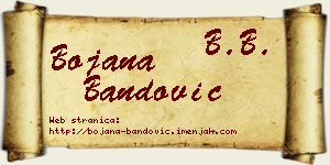 Bojana Bandović vizit kartica